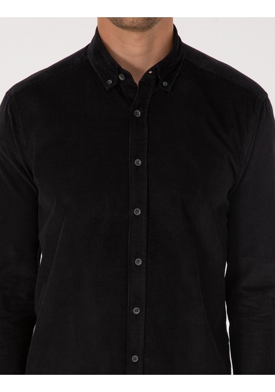 Pierre Cardin Siyah Regular Fit Uzun Kollu Gömlek 50310139-vr046