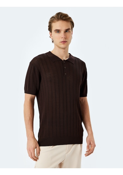 Koton Polo Yaka Düğme Detaylı Viskon Karışımlı Dokulu Kısa Kollu Triko Tişört Kahverengi 5sam70027ht Kahve Kahverengi Koton Polo Yaka Düğme Detaylı Viskon Karışımlı Dokulu Kısa Kollu Triko Tişört Kahverengi 5sam70027ht Kahve Kahverengi