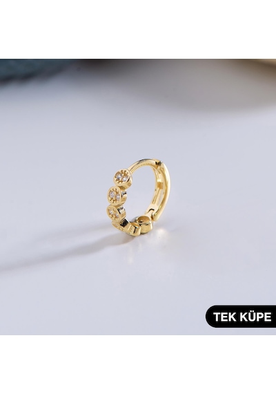 Goldkupe 14 Ayar Altın Tek Halka Küpe 0,60 Gr-6328