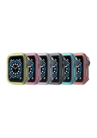 Ekılıf - Apple Uyumlu Watch 40mm - Kasa Ve Ekran Koruyucu Watch Gard 03 - Sarı