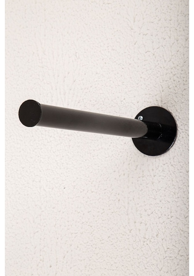Siyah Metal Duvara Monte Solid Stylish Askılık Elbise Askılığı Konfeksiyon Kıyafet Askılığı Siyah