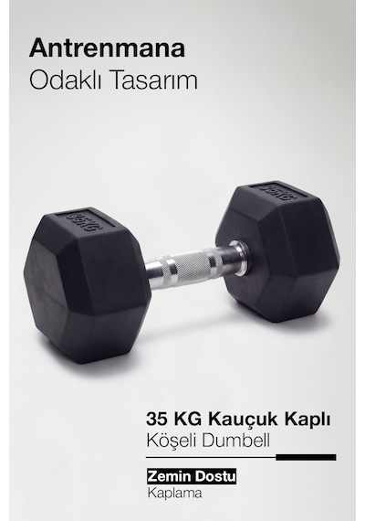 Çelik Ağırlık, Metal Tutma Yerlerine Sahip Tekli Dambıl-kdb 35 Kg Tekli