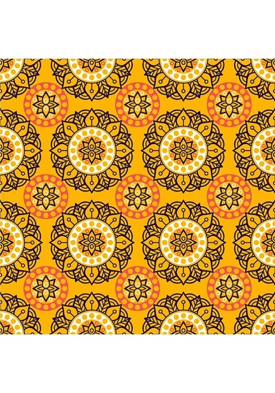 Tablosan Mandala Desenleri Doğal Taş Bardak Altlığı 4'lü Set 174140 Çok Renkli