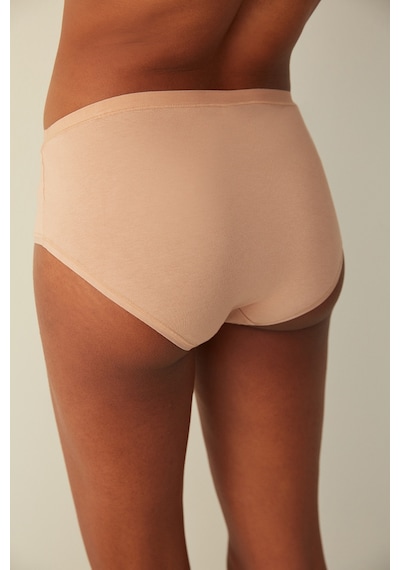 Penti Bej Pamuklu Fresh Basic Cover Yüksek Bel Slip Külot
