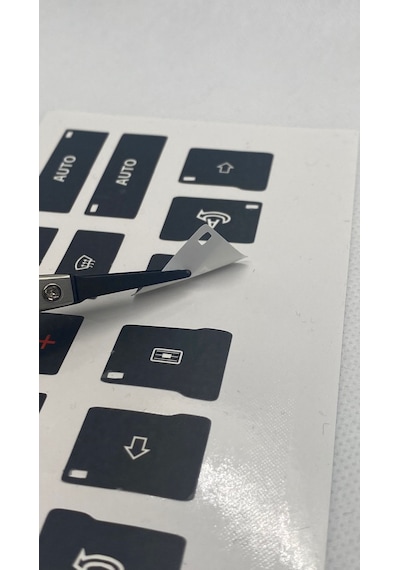 A4 B6 - B7 Kasa 2001-2008 Arası Klima Ünitesi Tuş Takımı Tamir Kiti Sticker Etiketi 1 Adet