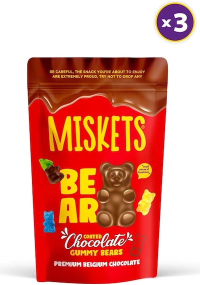Çikolata Kaplı Jelly Ayıcık 120 Gr X 3 Adet