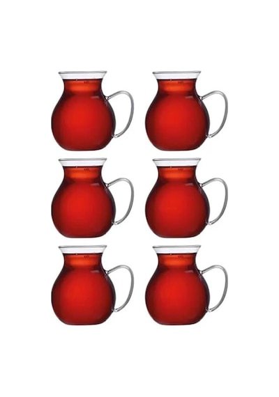 Orret Home Keyfi Ala 6'lı Borosilikat Cam Çay Bardağı Seti, 200ml Termisil Kupa, Şık Ve Dayanıklı, Çay Vakti İçin İdeal 6 Adet Sku: Smg8690010530752