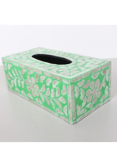 Anita Sedefli Dikdörtgen Peçetelik 23x12x8,5 Cm Yeşil