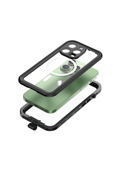 Apple iPhone 14 Pro Uyumlu 1-1 Su Geçirmez Kılıf-siyah Siyah Siyah