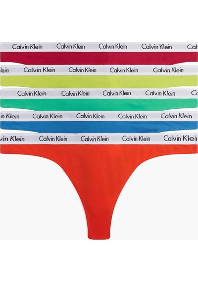 Calvin Klein Thong 5pk Kadın Turuncu Tanga Set