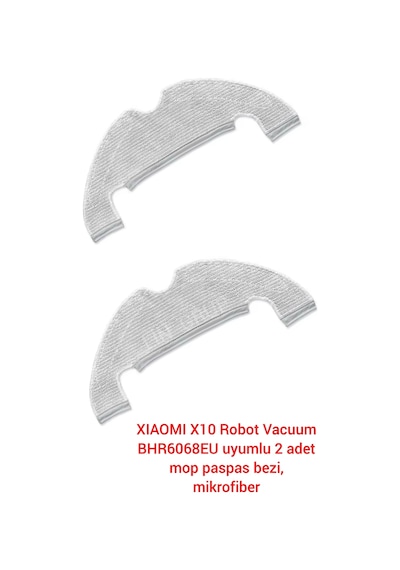 Xiaomi Uyumlu Bhr6068eu X10 Robot Vacuum Uyumlu Yedek Parça Mop Paspas 2 Adet