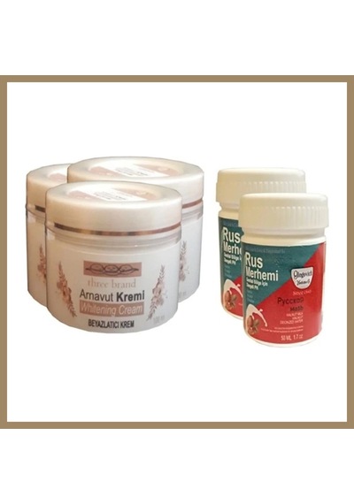 Bezos Three Brand Vücut Kremi 100 Ml Arnavut Kremi3 Adet + Rus Merhemi 50 Ml 2 Adet 22 43326840