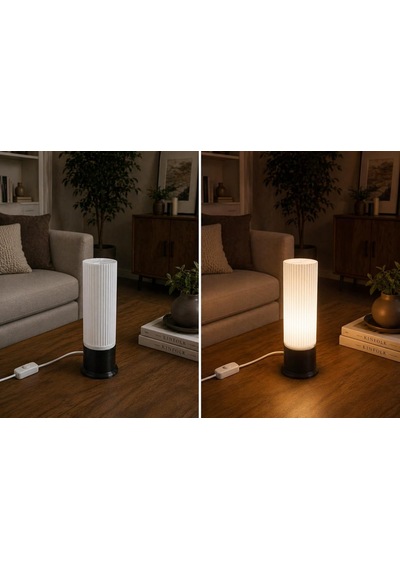 Tr Led Masa Lambası, Biyoçözünür Pla Gövde, Tpu Taban, E27 Duy, 220v, Kablo Anahtarlı, 240mm, Beyaz Ve Siyah Genel