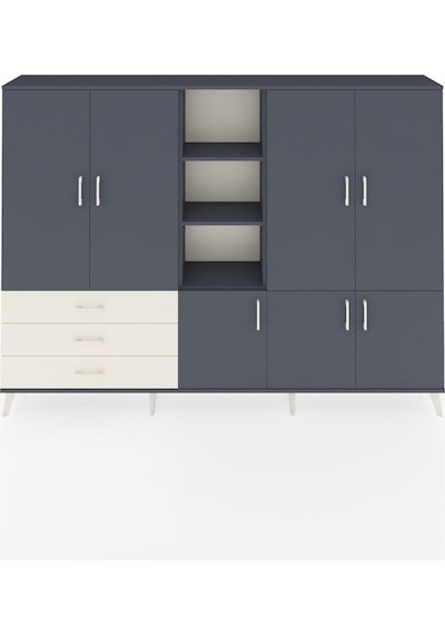 Arges Dolap 11 Raflı 3 Çekmeceli 7 Kapaklı 220x30x163 Antrasit-an Antrasit-antrasit/aytaşı Arges Dolap 11 Raflı 3 Çekmeceli 7 Kapaklı 220x30x163 Antrasit-an Antrasit-antrasit/aytaşı