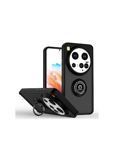 Newface Xiaomi Mi 15 Ultra Kılıf Montreal Yüzüklü Silikon Kapak - Siyah