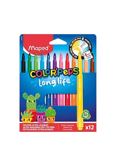 Maped Color'peps Long Life Keçeli Kalem 12 Renk 844000