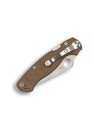 Spyderco Military 2 Brown Canvas Micarta Cpm Cruewear Blade Plainedge Kamp Çakı Kahverengi