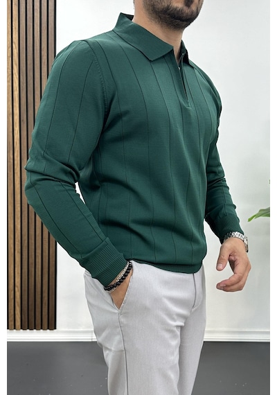 Edwox Erkek Yarım Fermuarlı Polo Yaka Mevsimlik Kazak Yeşil Edw195 Yeşil Edwox Erkek Yarım Fermuarlı Polo Yaka Mevsimlik Kazak Yeşil Edw195 Yeşil