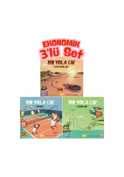 Sincap Kitap Bir Yola Çık Spor + Kuşlar + Hayvanlar Parmak Takipli Hareketli Okul Öncesi Kitap Ekonomik 3'lü Set Sku: Smgstkf87f92bf25