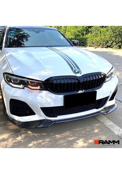 Bmw G20 M Paketi Ön Tampon Lip Parlak Karbon