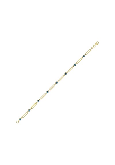 Altın Nazar Boncuklu Bileklik T075595 Sarı Altın