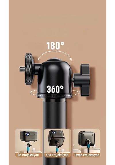 Gölge Stor Projeksiyon Cihazı Standı Ayaklı Projeksiyon Vidalı-gimbal Model Ayarlanabilir Yükseklik Tripod