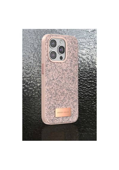 Onegif Apple Apple iPhone Uyumlu 14 Pro Bright Simli Kapak - Gold Düz Renkli