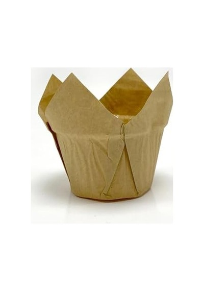 50'li Kalın Lale Kapsül Kraft Muffin Kek Kalıbı, İçi Yağlı Kağıt Tulip, Safari Konsept, Cupcake Kağıdı Doğum Günü Parti Dekorasyonu İçin