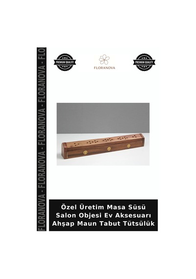 Özel Üretim Masa Süsü Salon Objesi Ev Aksesuarı Ahşap Maun Tabut Tütsülük