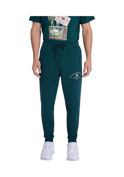 Kappa Erkek Authentic Franz Pant Petrol Yeşili Regular Fit Eşofman Altı Yeşil