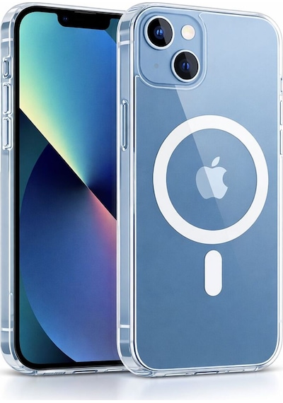 Apple iPhone 13 Uyumlu Şeffaf Magsafe Kılıf Sararmaz, Darbe Emici