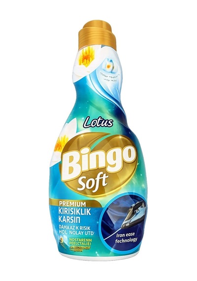 Bingo Soft Lotus Konsantre Yumuşatıcı Kırışıklık Karşıtı 1200 Ml 2 Li 2'li Set