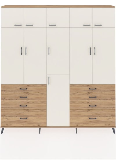 Arges Dolap 8 Raflı 8 Çekmeceli 3 Askılı 220x30x243 Çam-aytaşı/çam Aytası/atlas Çam Arges Dolap 8 Raflı 8 Çekmeceli 3 Askılı 220x30x243 Çam-aytaşı/çam Aytası/atlas Çam