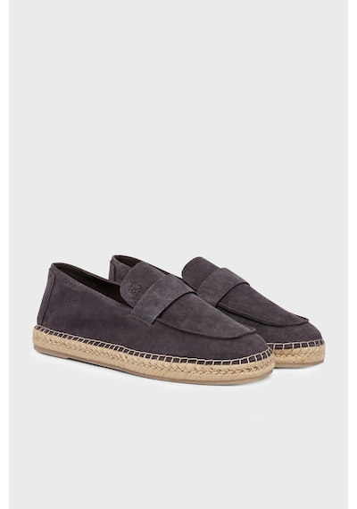 Süet Logo Detaylı Espadril Hm0hm02072ge7 Erkek Espadril Hm0hm02072 Ge7 Kahve