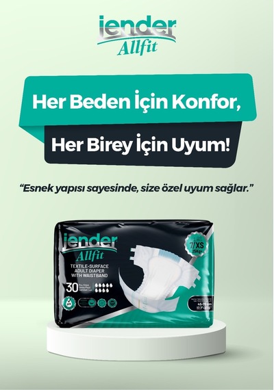 All Fit Xs Bel Bantlı Bez - Bebek Ve Yetişkinlere Özel Beden 30'lu XS