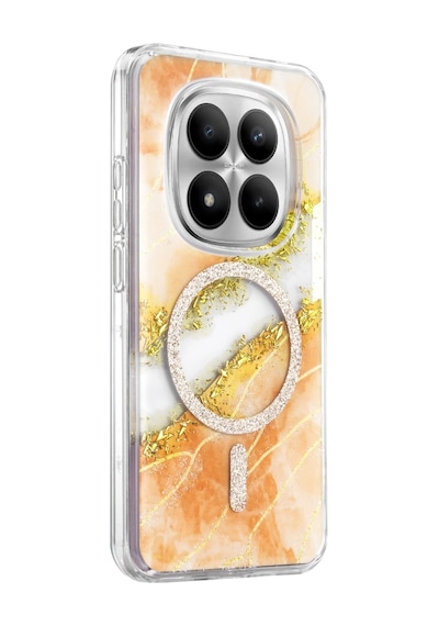 Onegif Xiaomi Redmi Note 15 Pro 5g Lotus Simli Magsafe Kapak - Turuncu - Turuncu