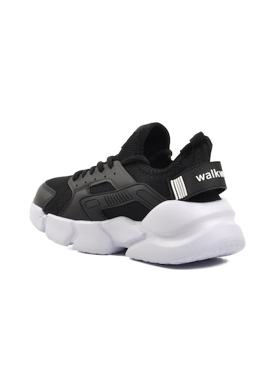 Walkway Hura Siyah-beyaz Fileli Hafif Unisex Spor Ayakkabı 001