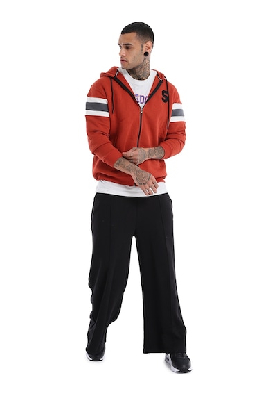 Sportive Munich Erkek Turuncu Günlük Stil Sweatshirt 24ke031-krmt Kahverengi