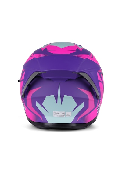 Vento Premium Çene Açılır Kask Güneş Vizörlü Blue Pink Ece 22.06 Sertifikalı Mor Mor