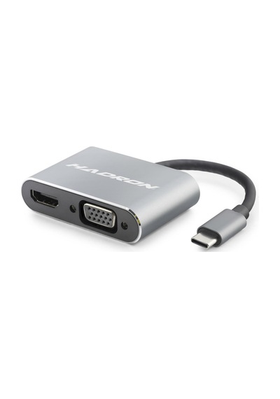 Type-c Combo Hub Hdmi 4k Vga 2 Port Gri Hdx7838