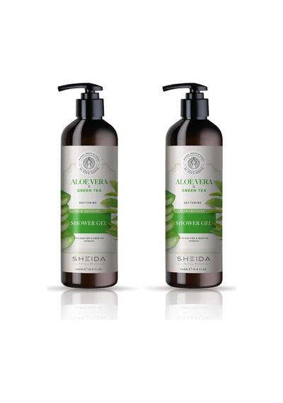 Yumuşatıcı Duş Jeli Aloe Ve Yeşil Çay Özlü 500ml 2 Paketi