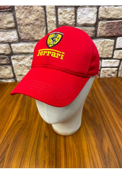 Hamze Ferrari Nakışlı Unisex Beyzbol Cap Şapka Kırmızı