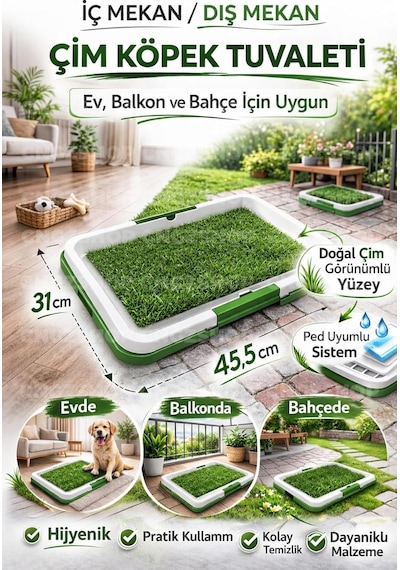 Cngzshop Pet Park Köpek Tuvalet Eğitim Parkı, 31 X 45,5 Cm, Büyük Boy