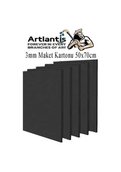 Artlantis Maket Kartonu Siyah Fotoblok 3 Mm 50x70 Cm 5 Adet Hobi Sanat Okul Köpüklü Straforlu Maket Kartonu Genel