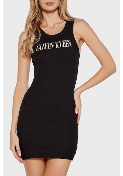 Calvin Klein Bayan Elbise J20j225577 Beh Siyah Siyah