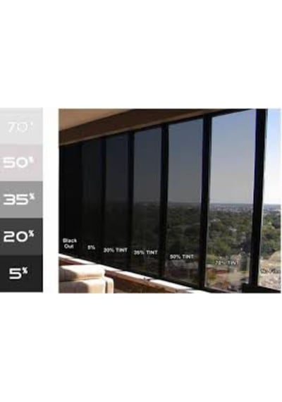 Cam Filmi 50cm X 6 M Koyu Siyah Oto Balkon Ev Ofis Cam Filmi