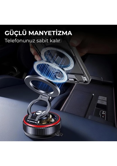 Vakum Kilitli Magsafe İle Uyumlu Araç Telefon Tutucu X67