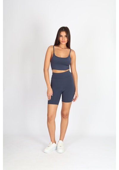Soft&Basic Kadın Bıker Toparlayıcı Spor Tayt İndigo