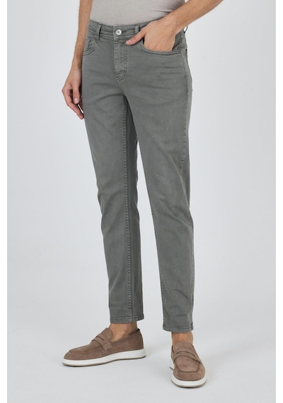 İmza Su Yeşili Pamuklu 5 Cep Casual Slim Fit 5 Cep Pantolon 1003250318 Su Yeşili