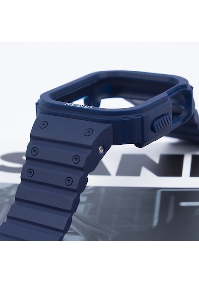 Apple Uyumlu Watch  7 41mm Kd-142 Airbag Tasarımlı Kasa Koruyuculu Silikon Kordon